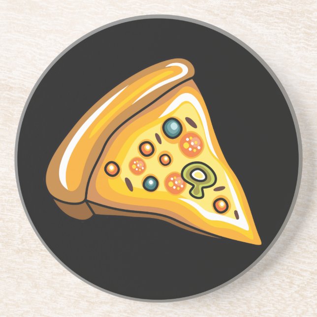 Dessous De Verre En Grès Pizza Slice (Devant)