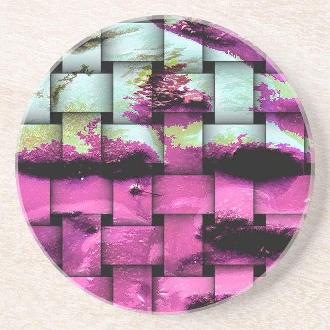 DESSOUS DE VERRE EN GRÈS PLAGE (Devant)