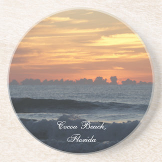 Dessous De Verre En Grès Plage de cacao Floride lever de soleil vagues phot