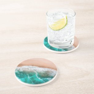Dessous De Verre En Grès Plage d'eau de mer sable tropical été