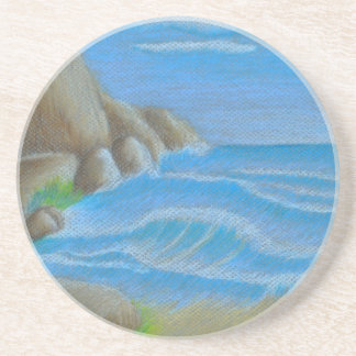Dessous De Verre En Grès Plage rocheuse