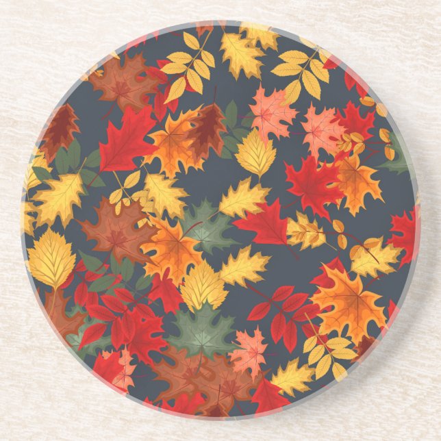 Dessous De Verre En Grès Plaid automne à damiers automne Thanksgiving (Devant)