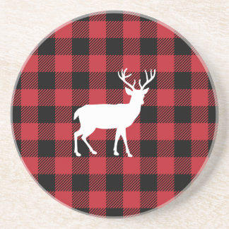 Dessous De Verre En Grès Plaid de Buffalo - cerf commun