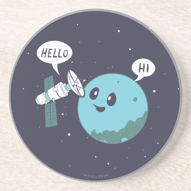 Dessous De Verre En Grès Planète (Devant)