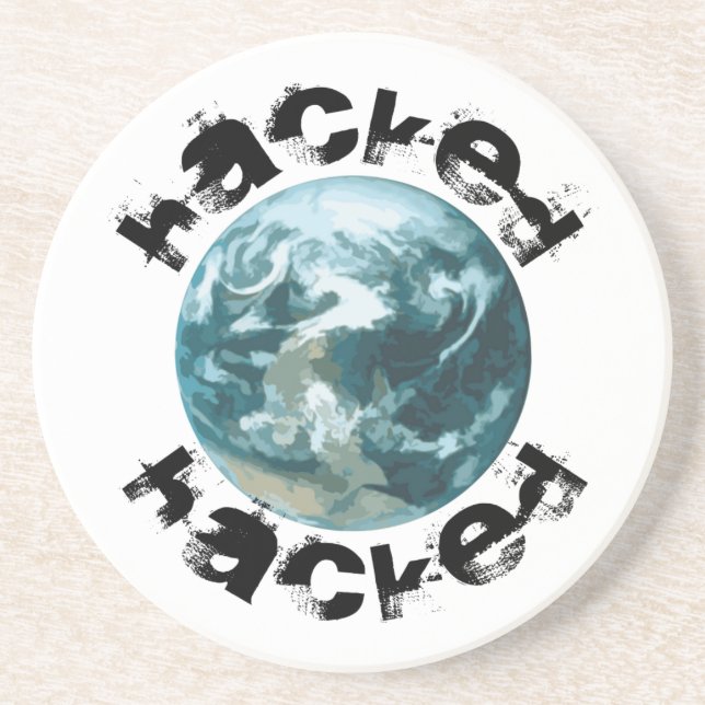 Dessous De Verre En Grès planète Terre piratée (Devant)