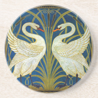 Dessous De Verre En Grès Plaque de souris Art Déco Swans