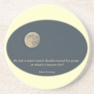 Dessous De Verre En Grès Pleine lune Robert Browning Citation