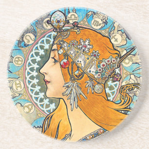 Dessous De Verre En Grès Plume de La de Mucha