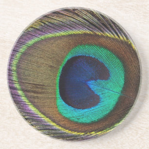 Dessous De Verre En Grès plumes de paon