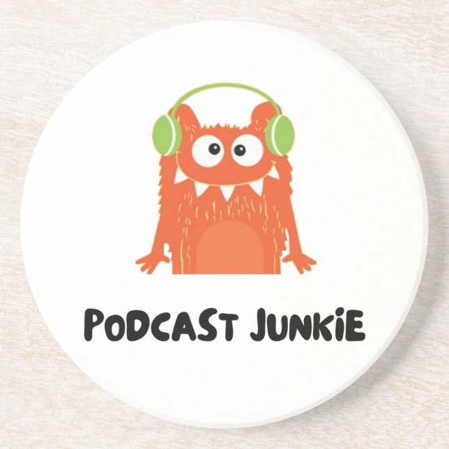 Dessous De Verre En Grès Podcast junkie (Devant)