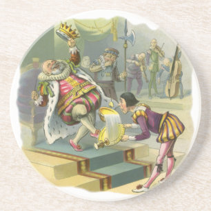 Dessous De Verre En Grès Poème de la comptine traditionnelle du vieux roi C