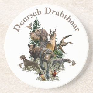 Dessous De Verre En Grès Pointeur À poils durs allemand