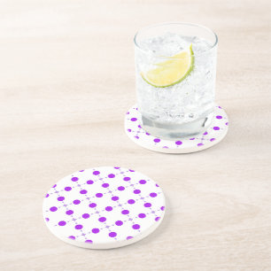 Dessous De Verre En Grès Points de polka violets, Motif à pois, Pois, Point