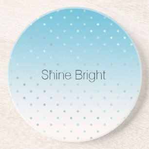 Dessous De Verre En Grès Points Glam Aqua Ombre
