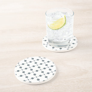 Dessous De Verre En Grès Points gris, motif à pois, points, pois