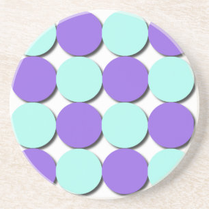 Dessous De Verre En Grès Pois Aqua & Blue