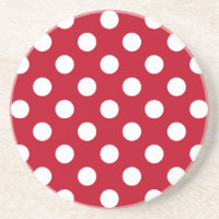 Pois blancs sur rouge