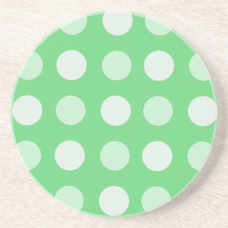 Dessous De Verre En Grès Pois vert et blanc
