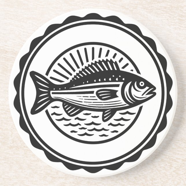 Dessous De Verre En Grès Poisson (Devant)