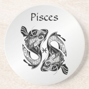 Dessous De Verre En Grès Poisson Symbole et signe Zodiac Poisson