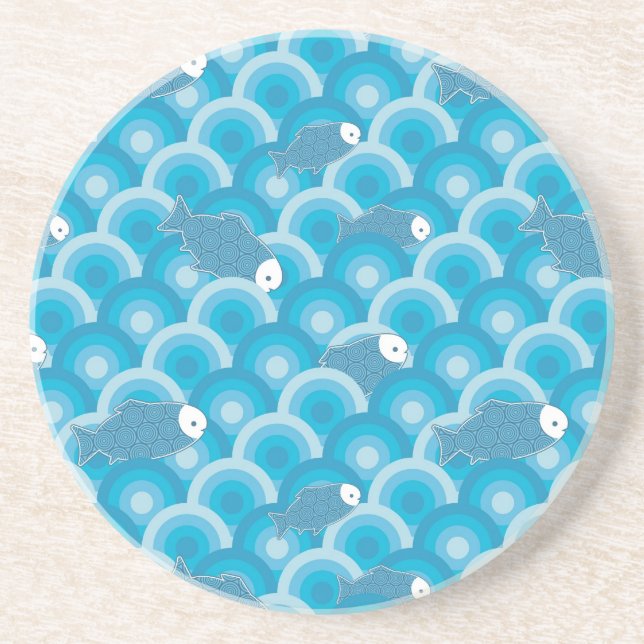 Dessous De Verre En Grès Poissons (Devant)
