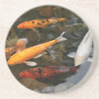 Dessous De Verre En Grès Poissons de Koi en photographie d'étang