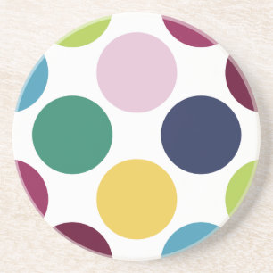 Dessous De Verre En Grès Polka coloré point bulle rond point Polka Dessous