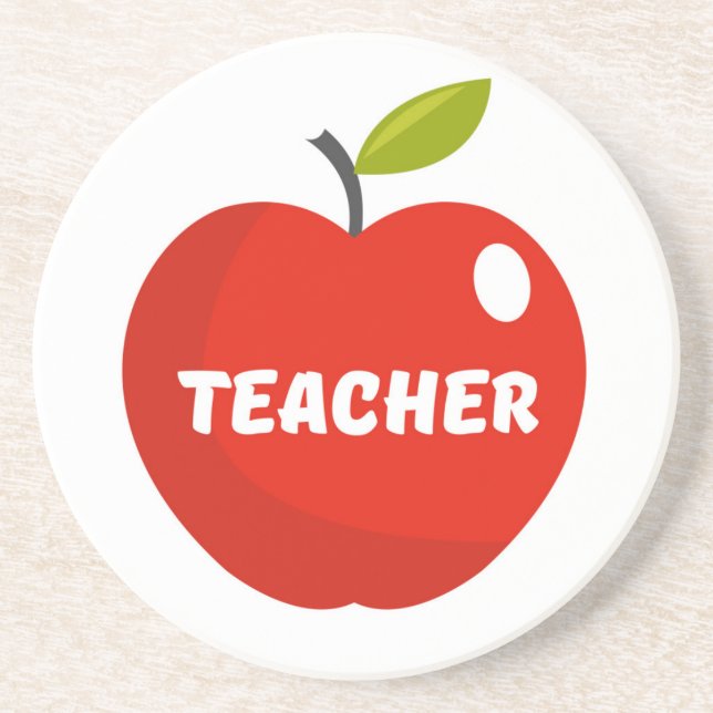 Dessous De Verre En Grès Pomme des enseignants (Devant)