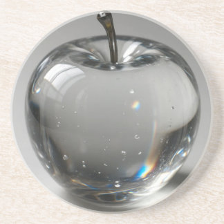 Dessous De Verre En Grès pomme en verre brillant