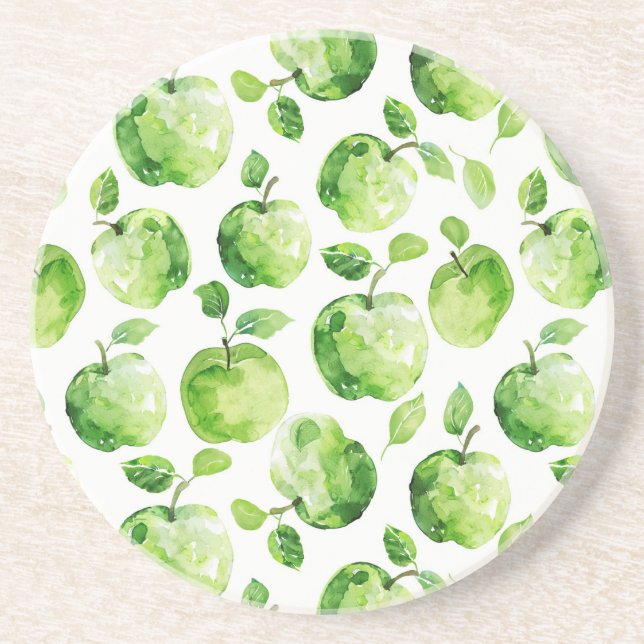 Dessous De Verre En Grès Pommes vertes (Devant)