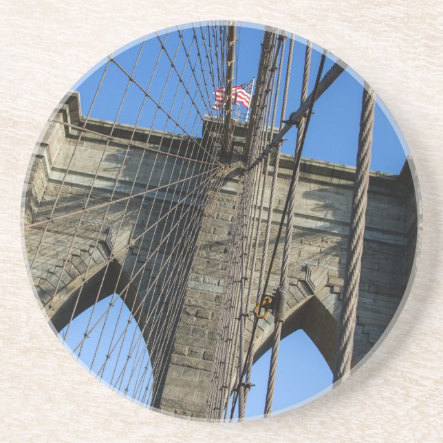 Dessous De Verre En Grès Pont de Brooklyn 02 (Devant)