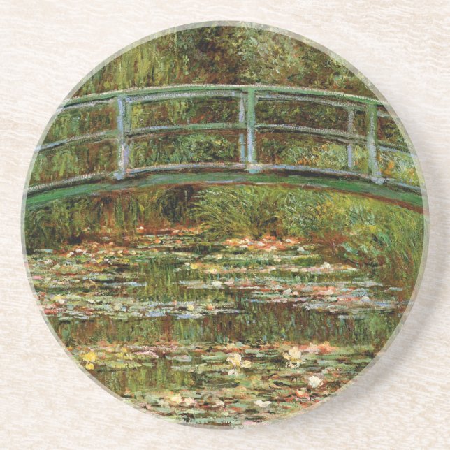 Dessous De Verre En Grès Pont Japonais de Monet Art Français (Devant)