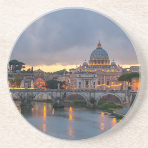 Dessous De Verre En Grès Pont Saint-Ange, Basilique Saint-Pierre, Rome