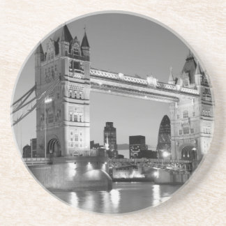Dessous De Verre En Grès Pont Tour de Londres blanc noir