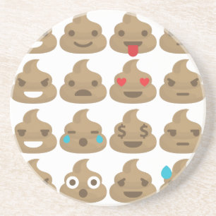 Dessous De Verre En Grès poop emojis