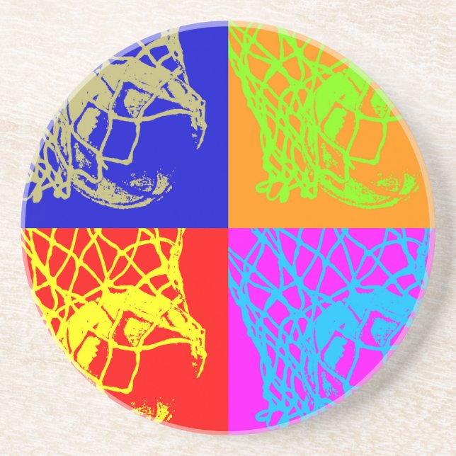 Dessous De Verre En Grès Pop Art Basket (Devant)