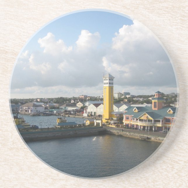Dessous De Verre En Grès Port de Nassau (Devant)