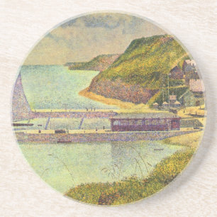 Dessous De Verre En Grès Port Port-en-Bessin Haute Marée par Georges Seurat
