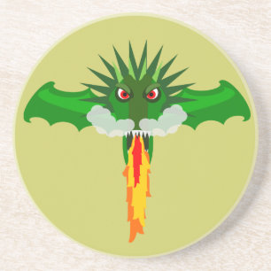 Dessous De Verre En Grès Porte-gobelet en grès de dragon de feu