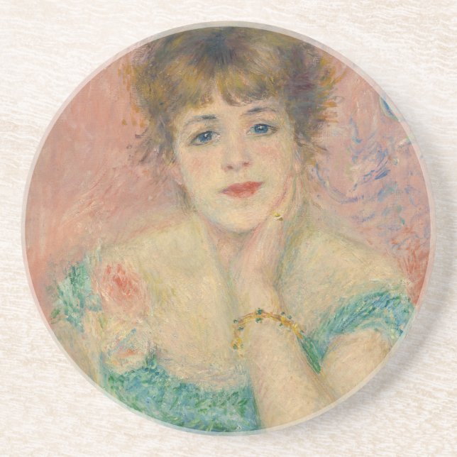 Dessous De Verre En Grès Portrait de l'actrice Jeanne Samary, Auguste Renoi (Devant)