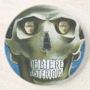 Dessous De Verre En Grès Poster magique vintage, De Biere le mystérieux