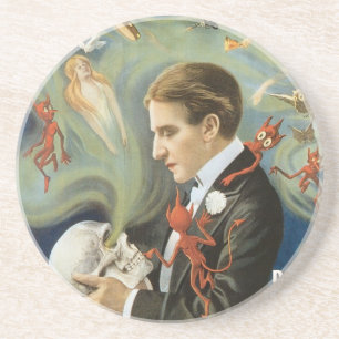 Dessous De Verre En Grès Poster Magique vintage, Thurston, Le Grand Magicie