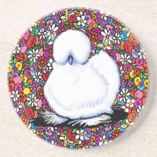 Dessous De Verre En Grès Poule Soie Jardin Joyeux