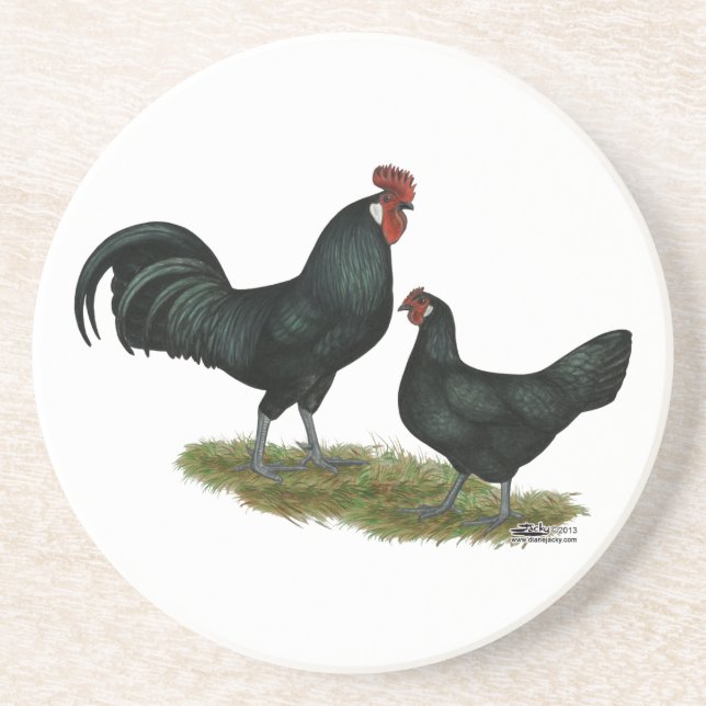 Dessous De Verre En Grès Poulets Augsburger (Devant)
