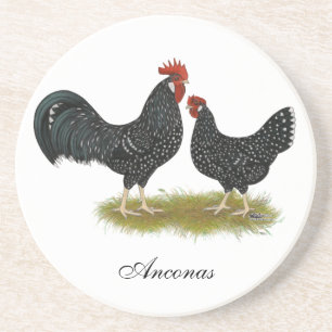 Dessous De Verre En Grès Poulets d'Ancône