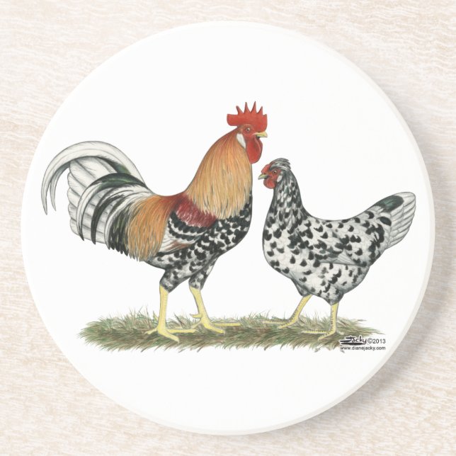 Dessous De Verre En Grès Poulets islandais (Devant)