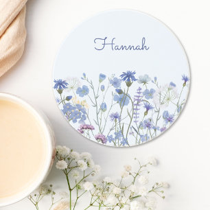 Dessous De Verre En Grès Pré-nomogrammé Prairie de fleurs sauvages aquarell