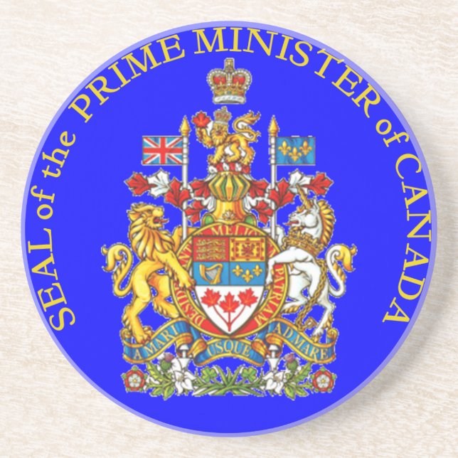 Dessous De Verre En Grès Premier ministre du Canada (Devant)
