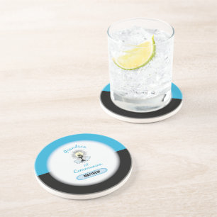 Dessous De Verre En Grès Première communion de petit-fils, tasse bleue