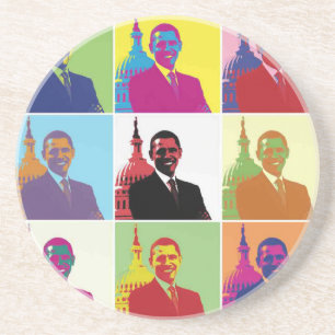 Dessous De Verre En Grès Président Obama Pop Art